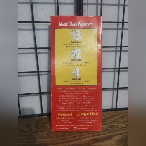 1990’s Disneyland Brochure Mickey’s Toontown RARE Mickey Mouse Passport VTG - Picture 3 of 4